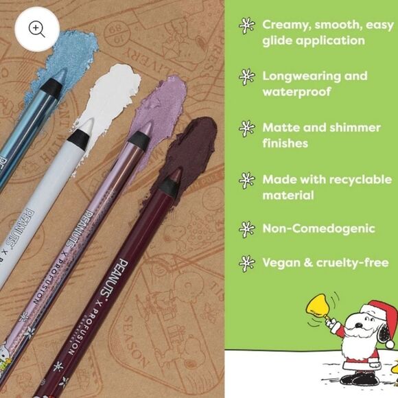 Profusion Cosmetics X Peanuts Fa La La La Liners Eyeliner Pencil Set - Picture 3 of 8